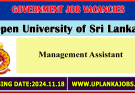 Management Assistant – Open University of Sri Lanka