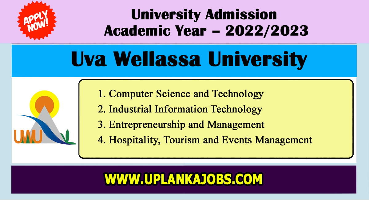Uva Wellassa University Aptitude Test Application 2023 Uplankajobs Government Job