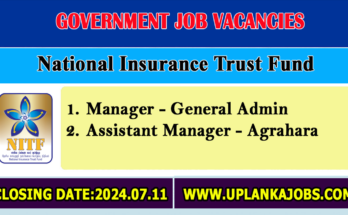 National Insurance Trust Fund Job Vacancies 2024