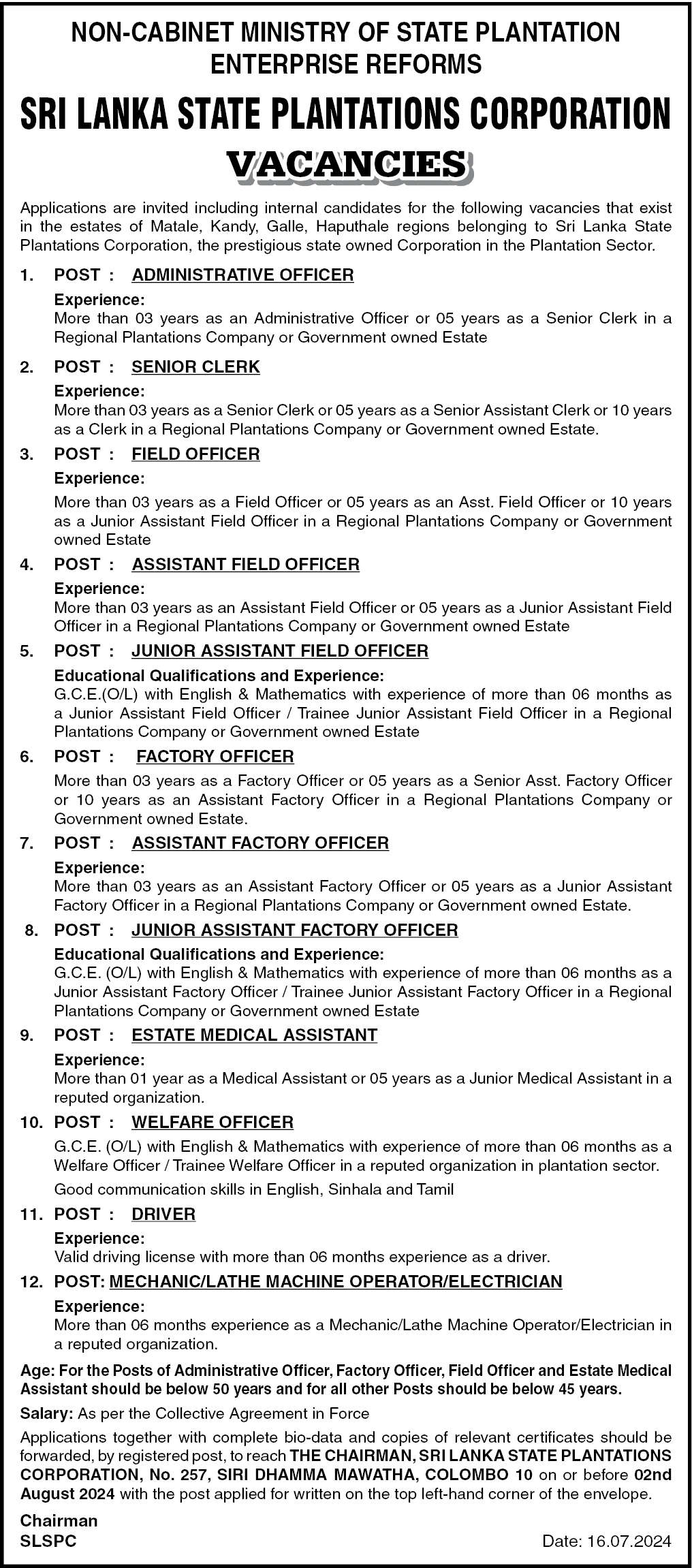 nvq level 4 ict jobs in sri lanka 2024